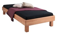 Bettgestell Massivholzbett Einzelbett Jugendbett Kiefer Holz Braun 90x200 cm