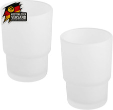 Zahnbürstenbecher Glas 2er