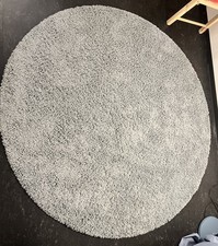 Runder Blau Grauer Ikea Teppich