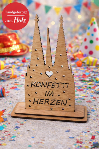 Konfetti herzen holzdeko - herzen,