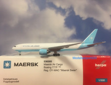 Herpa Wings 1:500  Boeing 777F  Maersk Air Cargo QY-MAC  538305 Modellairport500