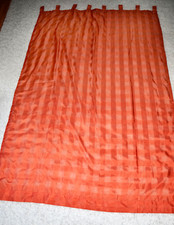 Schlaufenschal transparent rot Gardine Vorhang mit Schlaufen kariert Muster 140