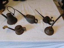 5 alte ÖLKANNEN Ölkännchen Blech Metall Verlötet für  Werkstatt Maschinenöl