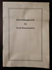 Original DLG Prüfbericht Für Fendt Einmannsysten Geräteträger F 220GT  1959