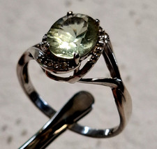 Ringe Silber 925 IV Harry Ivens hellgrüner Stein Prasiolith Gr. 69 / 22 mm
