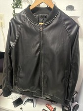Kunstleder Jacke Schwarz