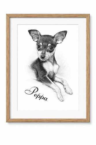 Personalisiertes tierportrait - personalisiertes,