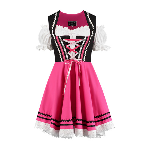 Mini dirndl schwarz pink - schwarz,