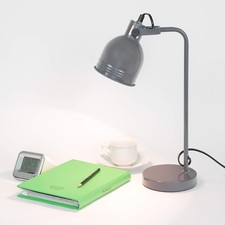 Graue Schreibtischlampe Retro