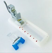 Knopfannähfuß und Knopfloch Nähfuß Meßschiene + Nähfußhalter für TCM Nähmaschine