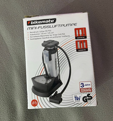 Bikemate mini fußpumpe - bikemate, mit