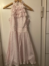 Orsay Sommerkleid Damen Gr. S/M Weiß mit Rosa Punkten