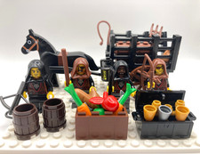 LEGO® 4 Minifiguren Wolfspack / Wolfsbande Set mit Kutsche + Zubehör - Ritter