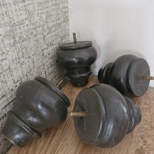4 x Massivholz Möbelfüße