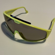 NOS Vintage 80er 90er Thaler Line Rennradbrille Neon Gelb Bike Sonnenbrille