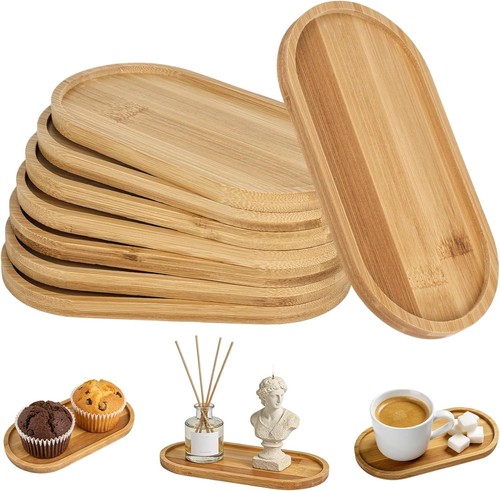 Holztablett bambus oval - holztablett,