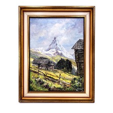 Ölgemälde Landschaftsmalerei Öl auf Leinwand signiert Raisch 80er Jahre