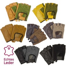 Autofahrer Handschuhe Retro Vintage Leder Fingerlose Fahrerhandschuhe Fahrrad