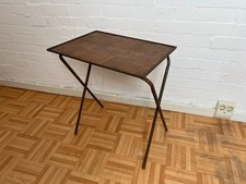 Antik Frankreich Klapptisch Tablett-Tisch Metall Tisch Beistelltisch 60er Garten