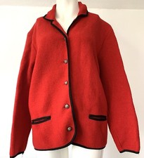 Janker Trachten Jacke Grösse 42  100% Schurwolle Rot Vintage Oktoberfest