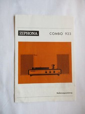 Bedienungsanleitung " ZIPHONA Combo 923 " Phonotechnik Pirna,RFT,1984