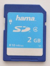 Hama 2GB 10MB/s SD Class 4 Secure Digital Card Speicherkarte Karte flash Card