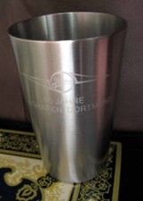 Metallbecher Trinkbecher VDN Schwerte 50 Jahre Flughafen Dortmund