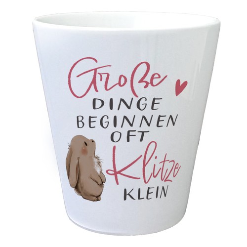 Baby hase blumentopf mit - blumentopf,