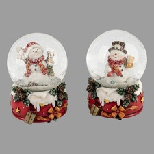 Formano Deko Spieluhr „Schneemann in Weihnachtskugel“ – 15 cm