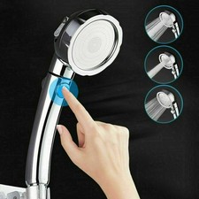 3 Modi EIN/AUS Schalter Hochdruck Duschkopf Handbrause Wasserspar Abnehmbar 360°