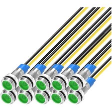 10pcs 6mm 230VAC LED Metall