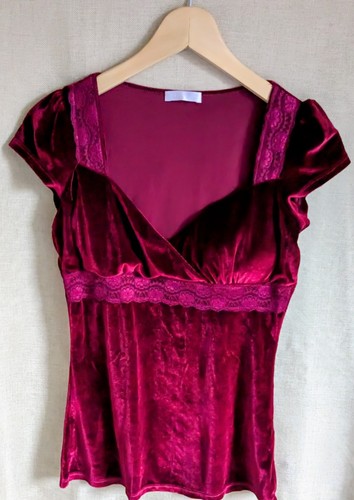 Shirt top aus samt - aus, in