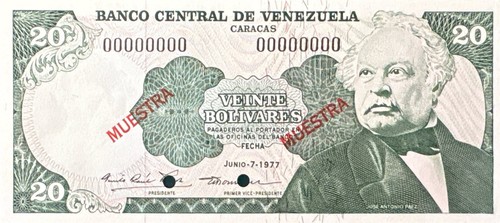 Venezuela bolivares - venezuela, 20