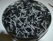 Leichtbauplattenstifte ?, metallisiert, Gummikopf, 70mm, Restbestand ca. 50 St.