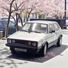 VW Golf 1 GTI Pirelli 1982 silber Modellauto 1:18 Welly