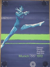 Poster Plakat Olympia München 1972 Original Turnen DIN A0