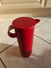 Tupperware Preludio Kanne Saft Milch 1 Liter rot mit 2-tlg. Deckel und Griff