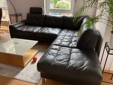 Ecksofa Musterring,2,50 m x 2,45mLeder, braun, rückseitig auch mit Leder bezogen