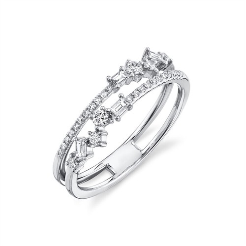 14k weißgold diamant band - diamant, 2