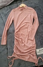 Vintage Kleid langarm, altrosa Größe 36/38 ,Knie lang, Maße auf Bildern ersich.