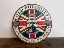 Blechschild OLD PULTENEY  Whisky Werbeschild Vintage Retro 20cm Bar Deko Keller.