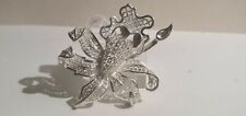 Kunstvolle Sterling Silber Blumen Brosche 