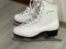 Schlittschuhe Graf Montana Damen Größe 36 Weiß Leder