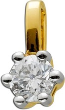 Diamant anhänger gelbgold 585 - diamant,