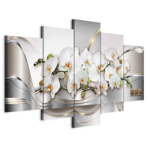 Blumen vlies leinwandbild - vlies,