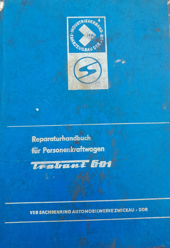 Reparaturhandbuch pkw trabant - reparaturhandbuch,