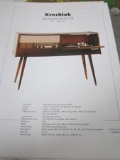 Radio-Fernseharchiv Schaltplan 01 Krechlok Musikschrank KL 58, 1967