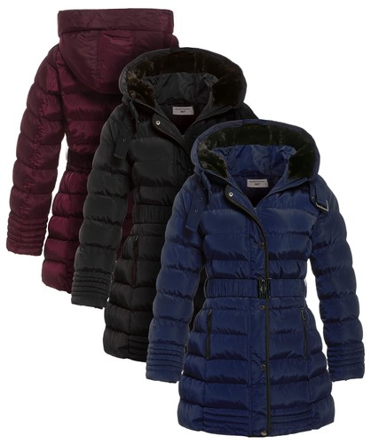 Wattierter damen parka mantel - damen,