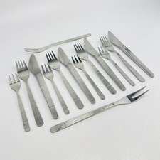 ABS 800 Linien Gitter DDR Besteck Set je 4 Messer Gabeln Kuchengabeln rostfrei