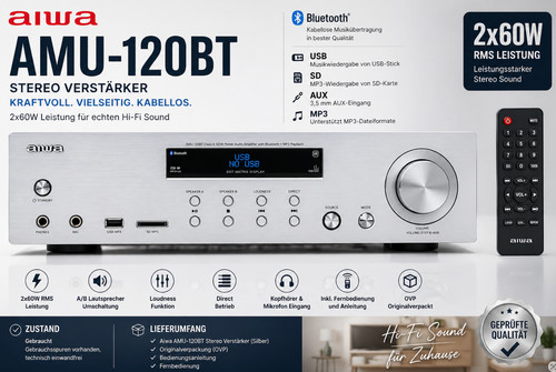 Aiwa amu 120bt stereo - amu-120bt,